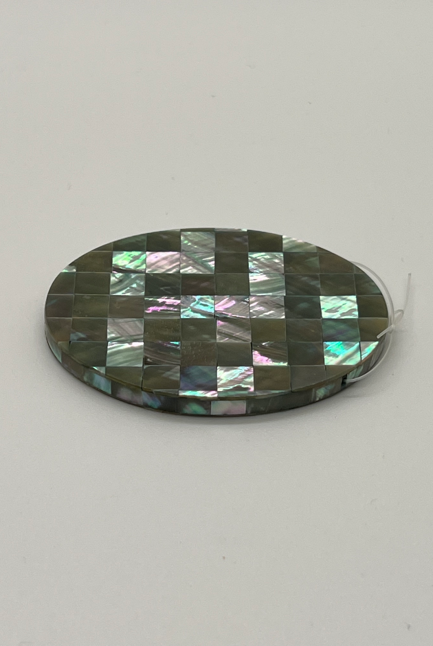 Abalone Blocking Oval Bead