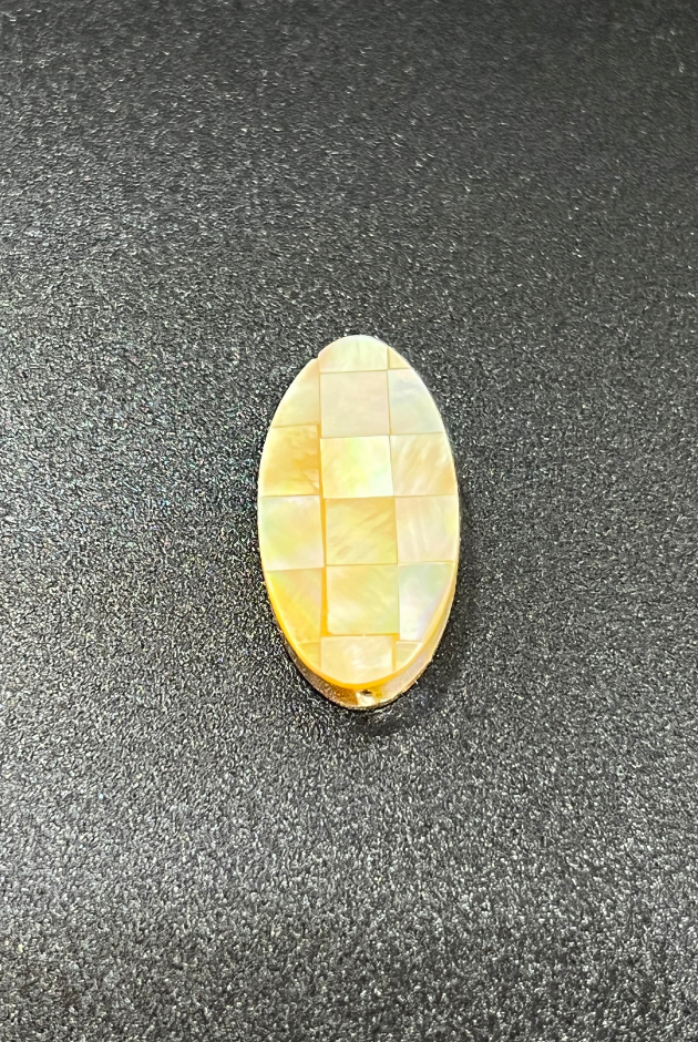 Yellow Goldlip Blocking Bead Oval Singles
