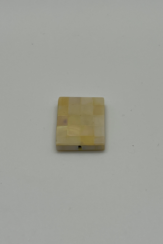 Yellow Opal Blocking Rectangle Bead