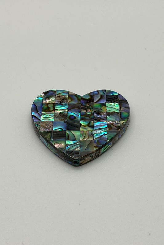 Paua Blocking Heart bead