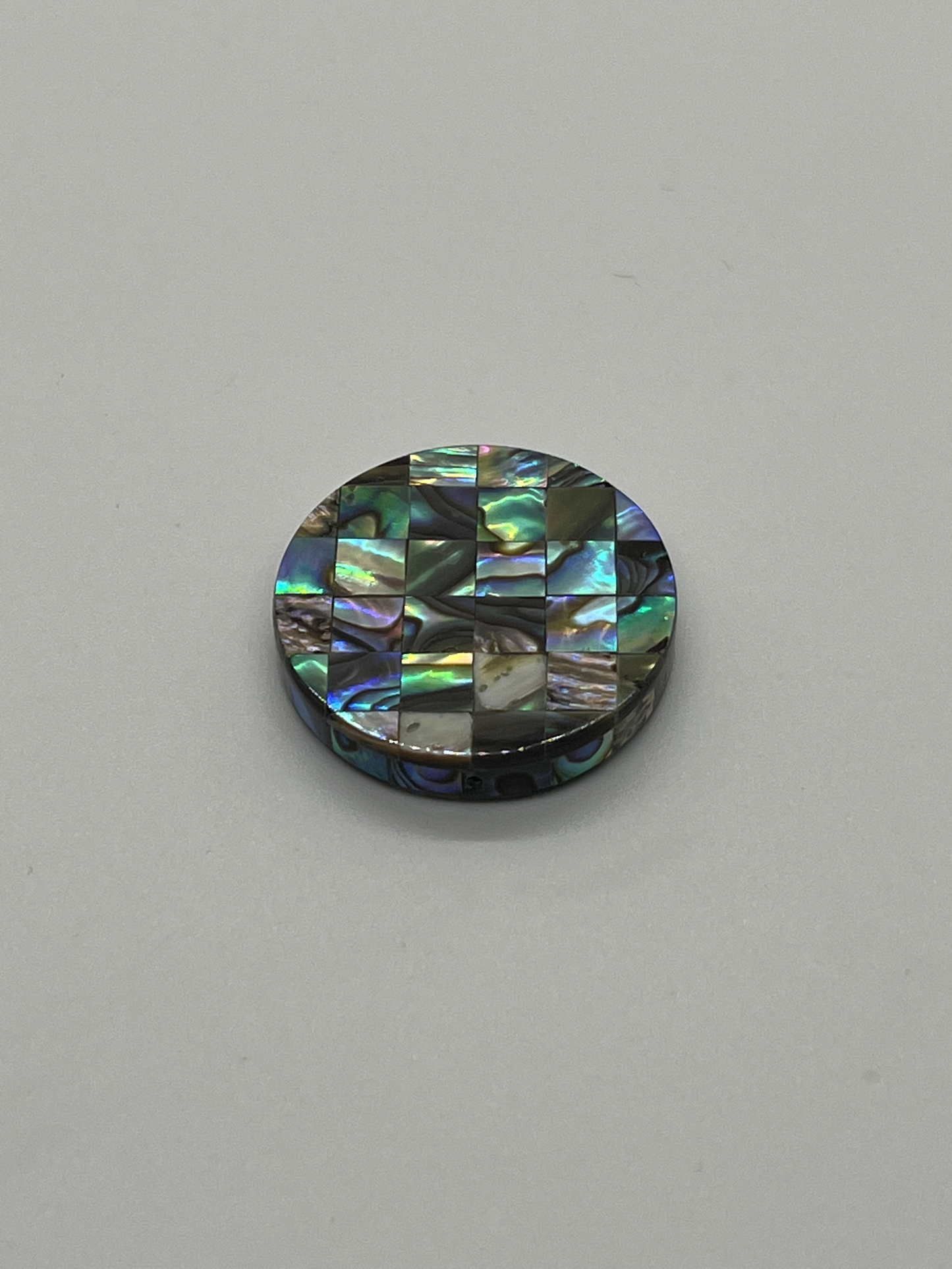 Paua Shell Blocking Round Bead, Singles