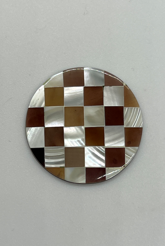 Troca and Penshell Checkers Round 25mm X 1mm Thick