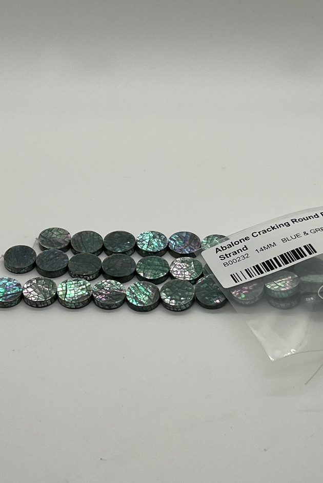 Abalone Cracking Round Bead Strand