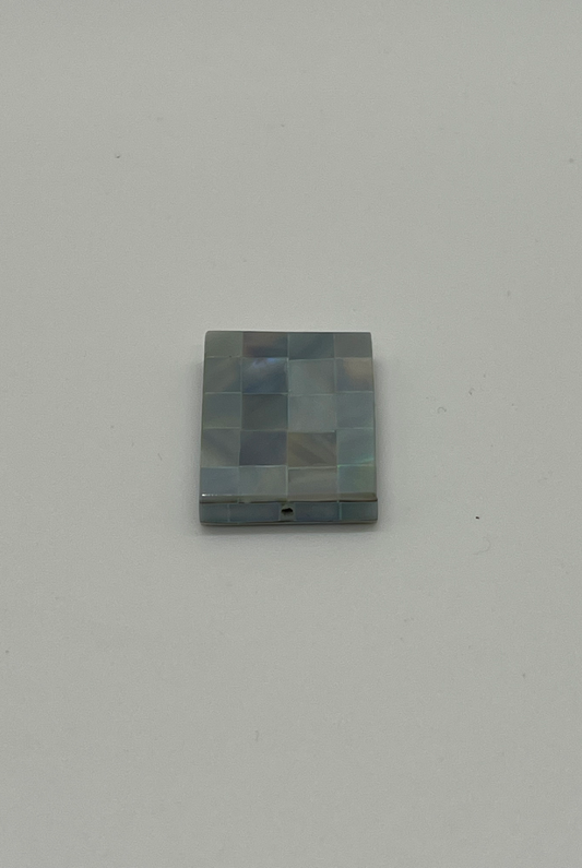 Blue Opal Blocking Rectangle Bead