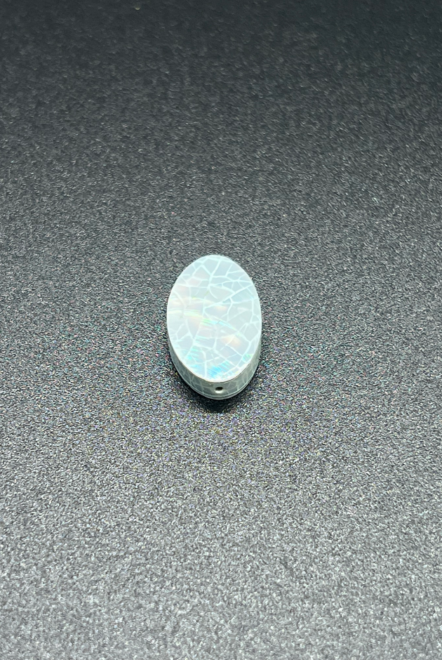 Blue Opal Cracking Oval Bead Singles