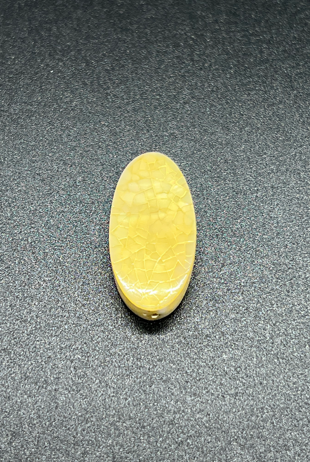 Yellow Opal Cracking Oval Bead Singles