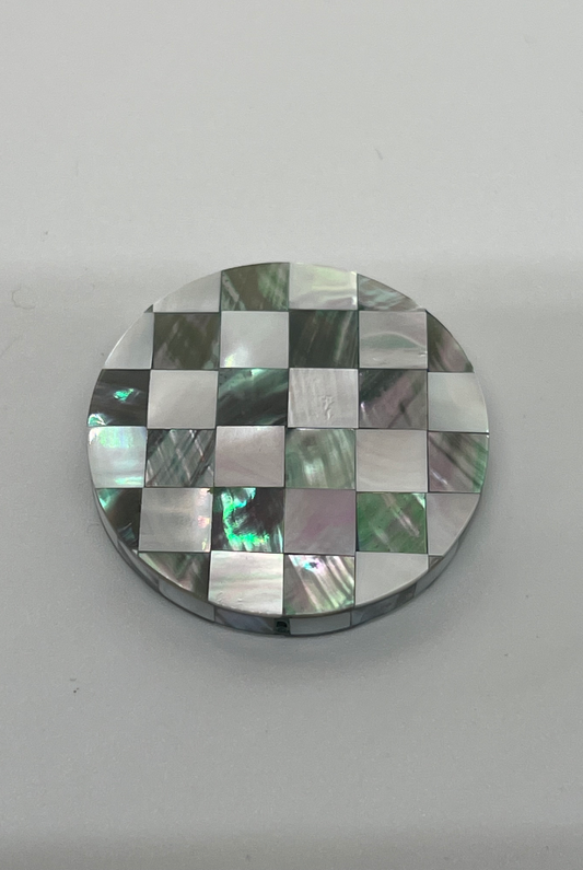 Nautilus &  Abalone Checkers Bead Singles